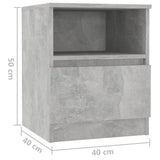 Bed Cabinet 40X40X50 Cm Engineered Wood