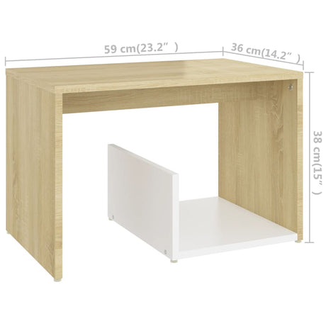 Side Table 59X36X38 Cm Engineered Wood