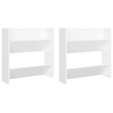 Wall Shoe Cabinets 2 Pcs 60X18X Engineered Wood White