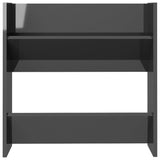 Wall Shoe Cabinet 60X18X Engineered Wood High Gloss Grey