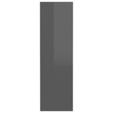 Wall Shoe Cabinet 60X18X Engineered Wood High Gloss Grey