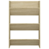 Wall Shoe Cabinet 60X18X Engineered Wood Sonoma Oak
