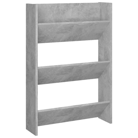 Wall Shoe Cabinets 2 Pcs 60X18X Engineered Wood Concrete Grey