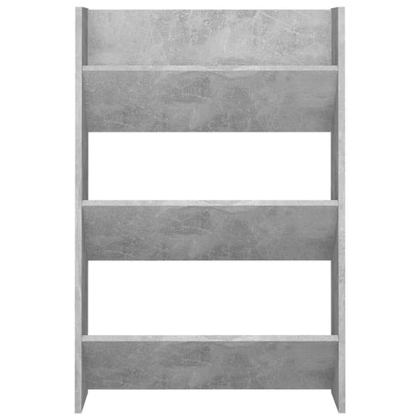 Wall Shoe Cabinets 2 Pcs 60X18X Engineered Wood Concrete Grey