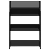 Wall Shoe Cabinet 60X18X Engineered Wood High Gloss Black