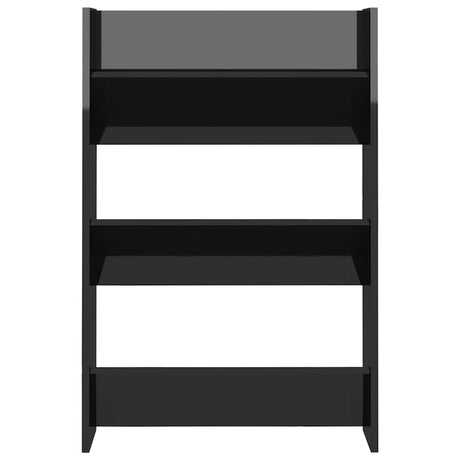 Wall Shoe Cabinet 60X18X Engineered Wood High Gloss Black