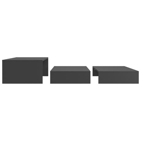 Nesting Coffee Table Set 100X100X26.5 Cm Engineered Wood