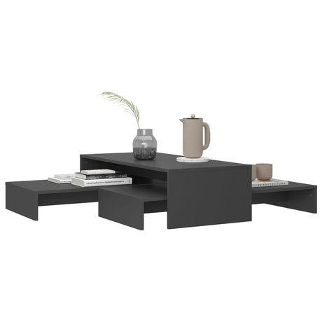 Nesting Coffee Table Set 100X100X26.5 Cm Engineered Wood