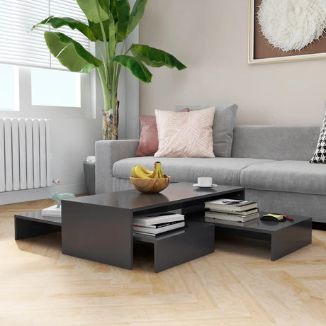 Nesting Coffee Table Set 100X100X26.5 Cm Engineered Wood