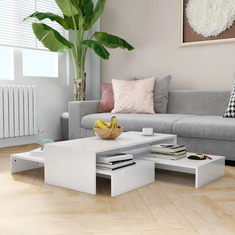Nesting Coffee Table Set 100X100X26.5 Cm Engineered Wood