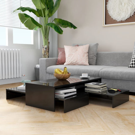 Nesting Coffee Table Set 100X100X26.5 Cm Engineered Wood