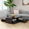Nesting Coffee Table Set 100X100X26.5 Cm Engineered Wood