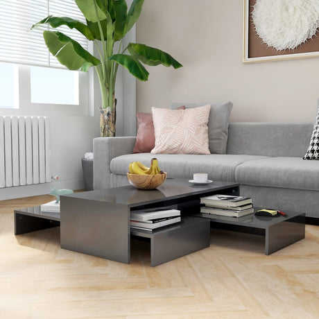 Nesting Coffee Table Set 100X100X26.5 Cm Engineered Wood