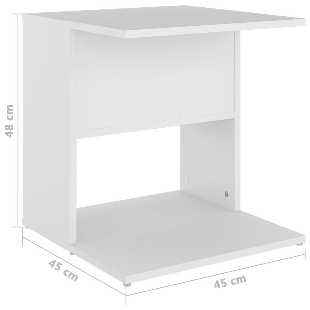 Side Table 45X45X48 Cm Engineered Wood
