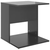 Side Table High Gloss Grey 45x45x48 cm Engineered Wood
