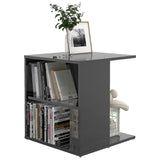 Side Table High Gloss Grey 45x45x48 cm Engineered Wood
