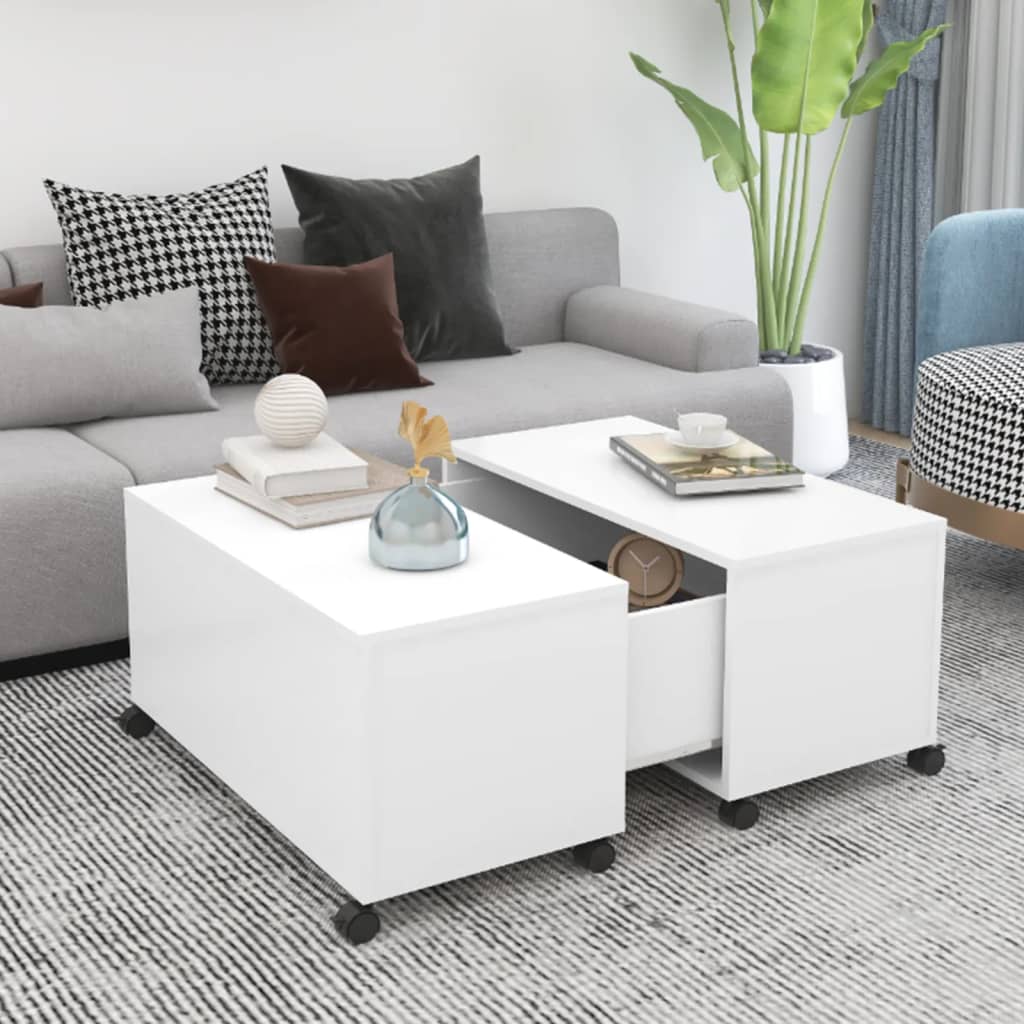 Coffee Table 75X75X38 Cm Engineered Wood