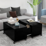 Coffee Table 75X75X38 Cm Engineered Wood