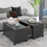 Coffee Table 75X75X38 Cm Engineered Wood