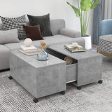 Coffee Table 75X75X38 Cm Engineered Wood