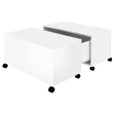 Coffee Table 75X75X38 Cm Engineered Wood