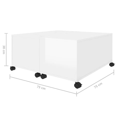 Coffee Table 75X75X38 Cm Engineered Wood