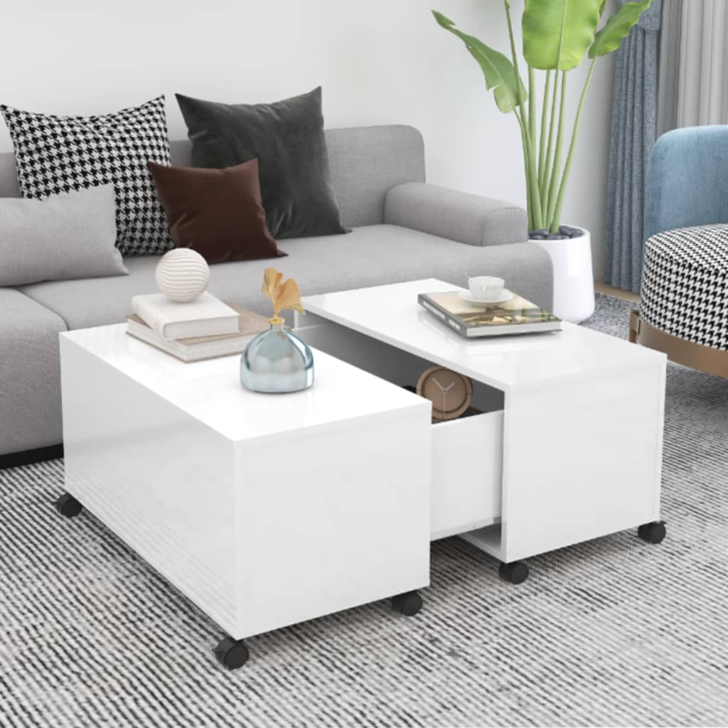 Coffee Table 75X75X38 Cm Engineered Wood