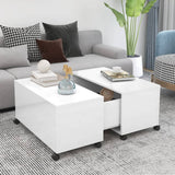 Coffee Table 75X75X38 Cm Engineered Wood