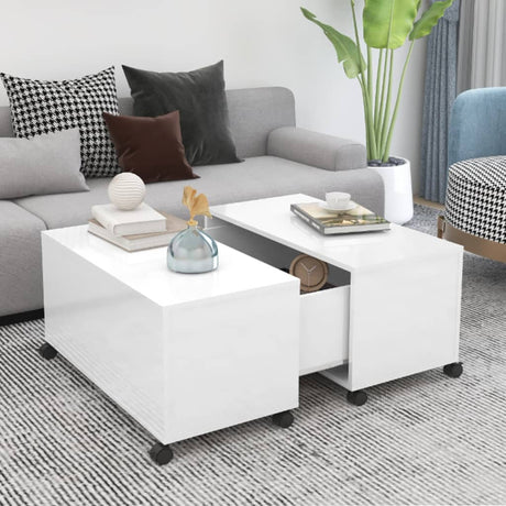 Coffee Table 75X75X38 Cm Engineered Wood