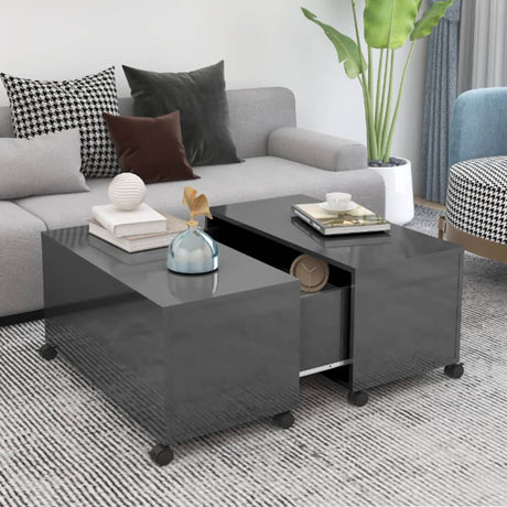 Coffee Table 75X75X38 Cm Engineered Wood