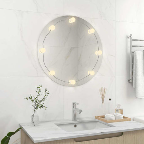Wall Mirror With Led Lights Round Glass
