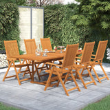 7 Piece Garden Dining Set Solid Wood Acacia