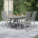 7 Piece Garden Dining Set Solid Wood Acacia