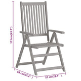 7 Piece Garden Dining Set Solid Wood Acacia