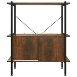 3-Tier Shelving Unit With Cabinet 80X40X Steel And Engineered Wood
