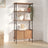 3-Tier Shelving Unit With Cabinet 80X40X Steel And Engineered Wood