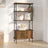 3-Tier Shelving Unit With Cabinet 80X40X Steel And Engineered Wood