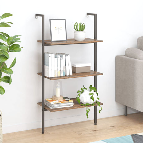 4-Tier Leaning Shelf And Black 64X35X