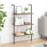 4-Tier Leaning Shelf And Black 64X35X