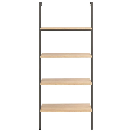 4-Tier Leaning Shelf And Black 64X35X