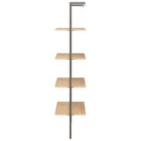 4-Tier Leaning Shelf And Black 64X35X