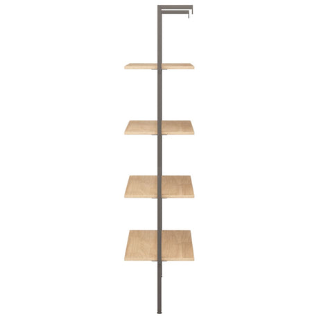 4-Tier Leaning Shelf And Black 64X35X