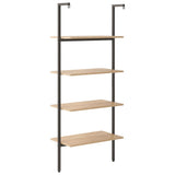 4-Tier Leaning Shelf And Black 64X35X
