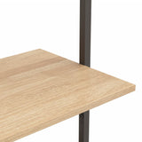 4-Tier Leaning Shelf And Black 64X35X