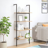 4-Tier Leaning Shelf And Black 64X35X
