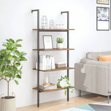 4-Tier Leaning Shelf And Black 64X35X