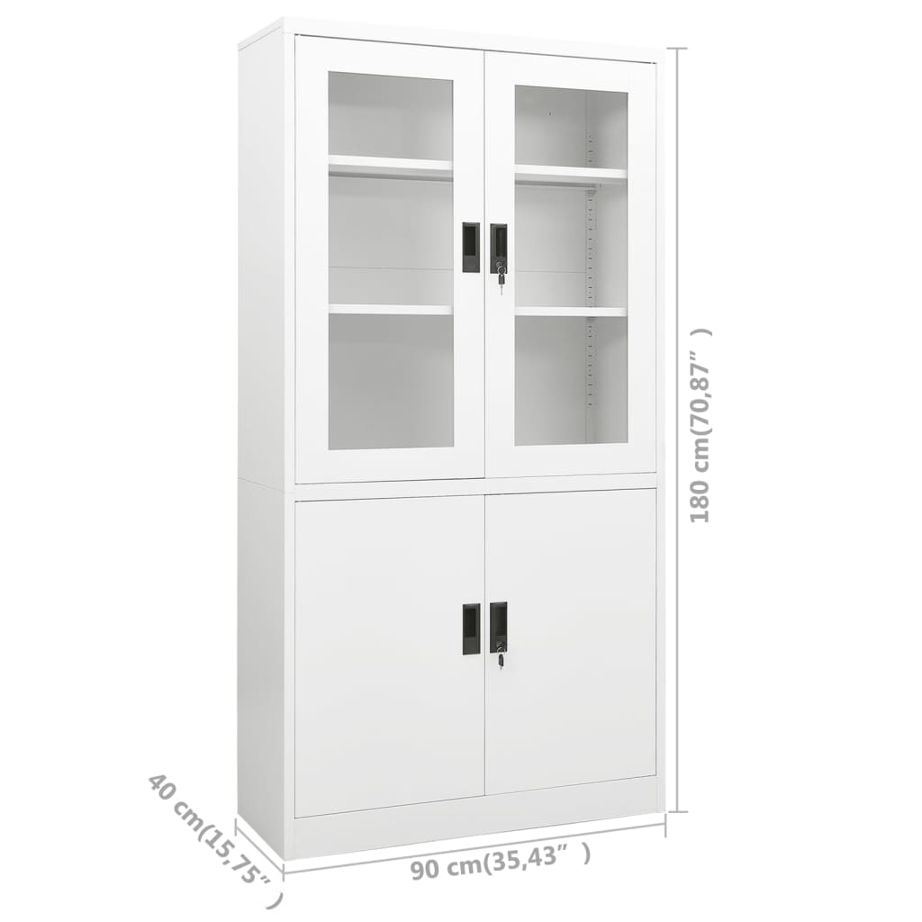 Office Cabinet 90X40X180 Cm Steel