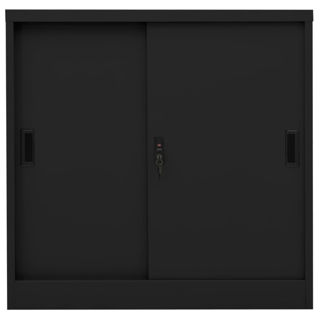 Office Cabinet With Sliding Door 90X40X90 Cm Steel