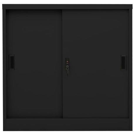 Office Cabinet With Sliding Door 90X40X90 Cm Steel