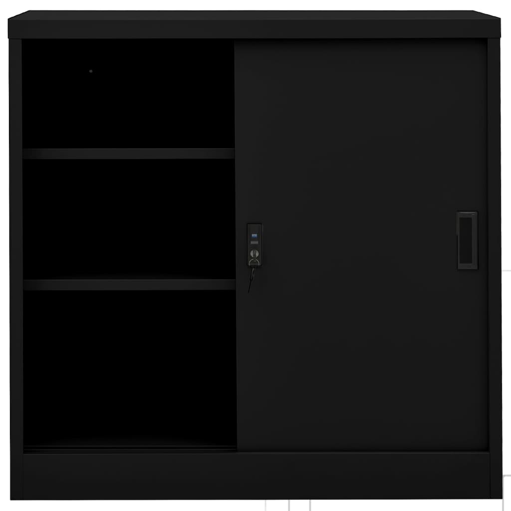 Office Cabinet With Sliding Door 90X40X90 Cm Steel